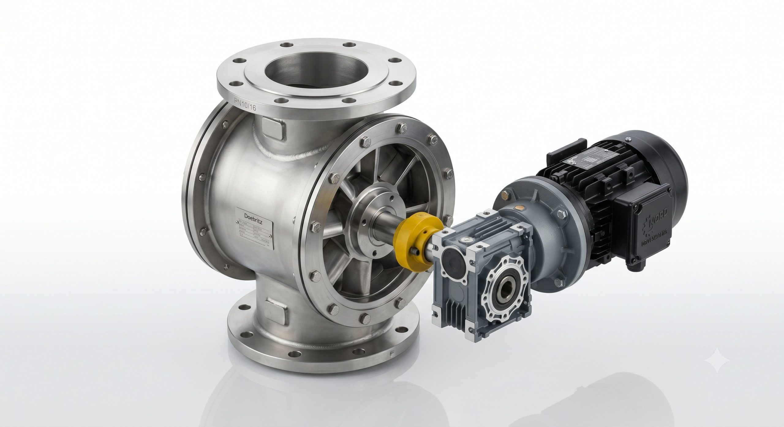 Quick-Clean Demountable Valve: Doebritz Milk Powder Airlock Feeder | Sanitary Processing Standard