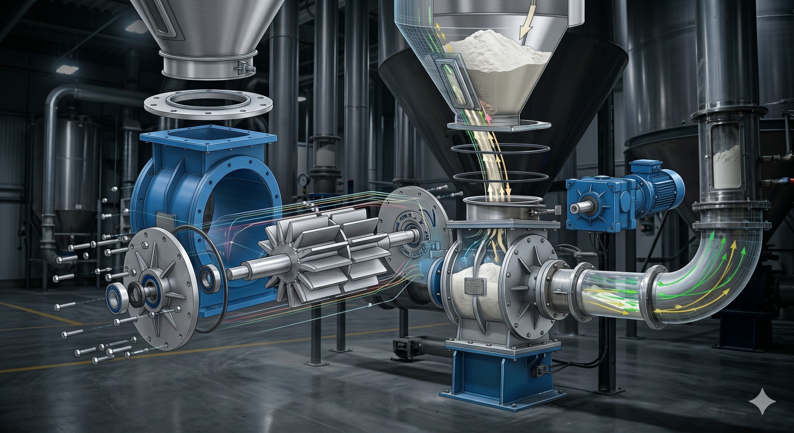 Manufacturer Supply: Doebritz Flour Airlock Feeder | Heavy-Duty Rotary Valve for Flour Mills & Pneumatic Conveying scenario 2