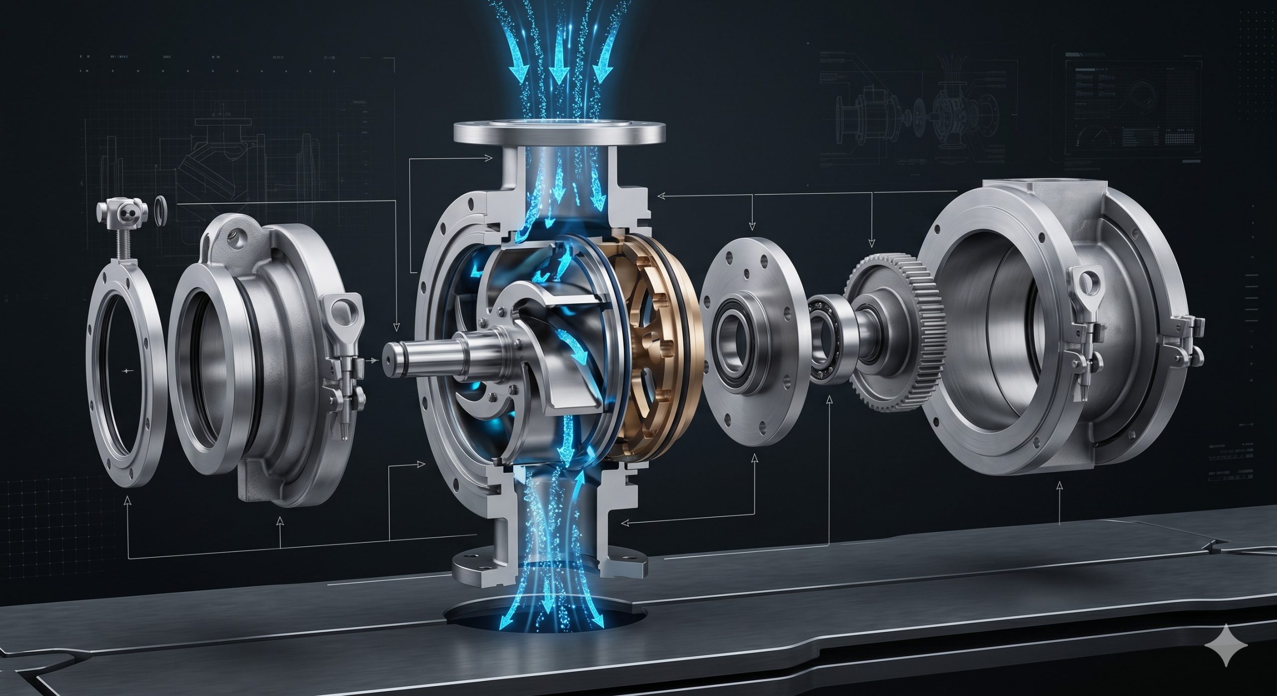 Doebritz Biscuits Quick-release Airlock Valve: Stainless Steel Hygienic - Minimal Air Leakage scenario 2