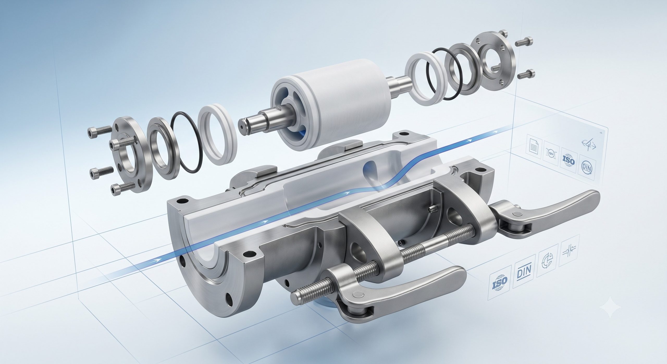 Manufacturer Supply: Doebritz PTFE Quick-release Airlock Valve | Heavy-Duty Rotary Valve for Corrosive Bulk Solids scenario 2