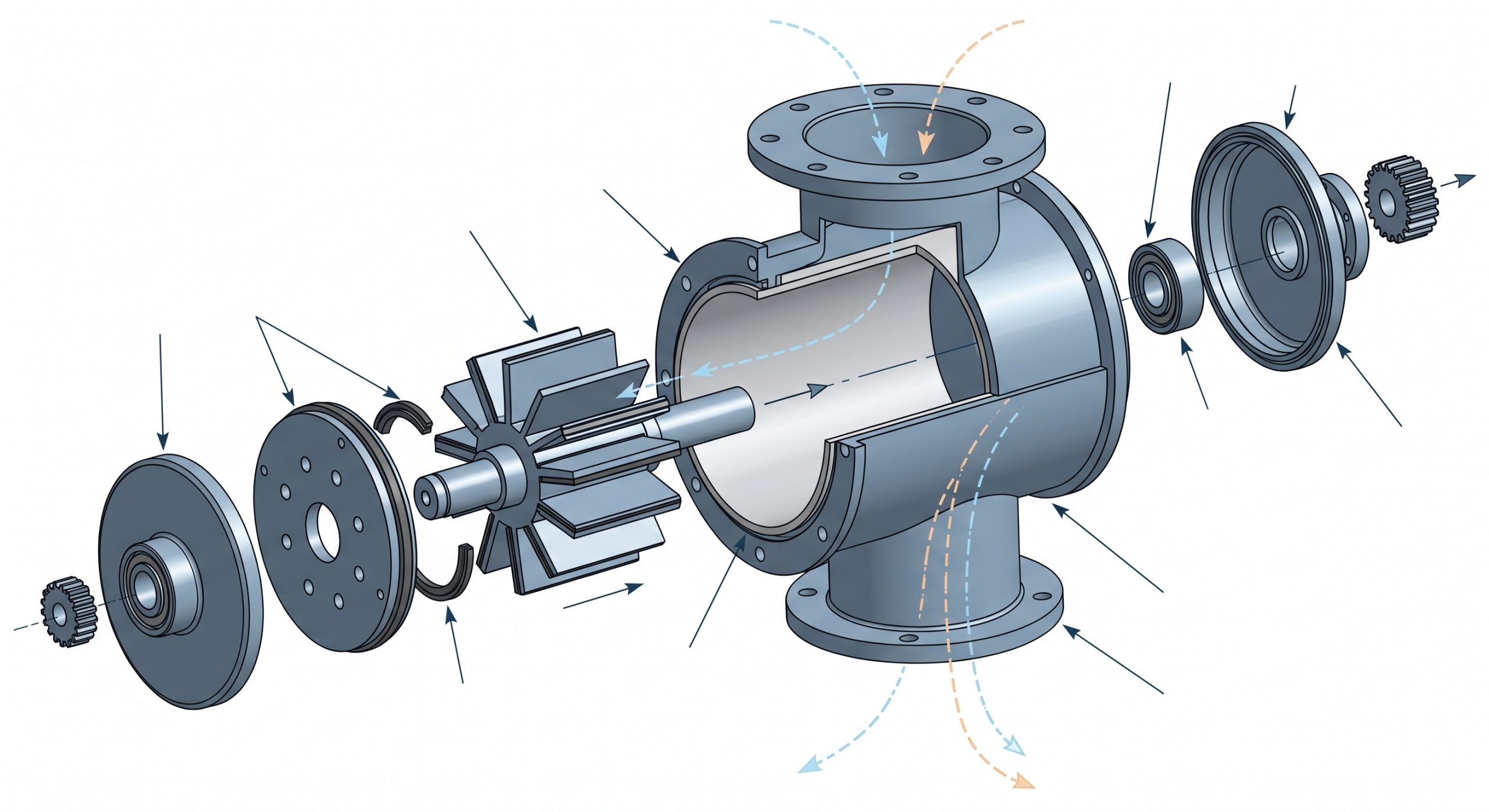 High Differential Pressure Valve: Doebritz PTFE Airlock Feeder | Tested Airlock Tolerances scenario 2