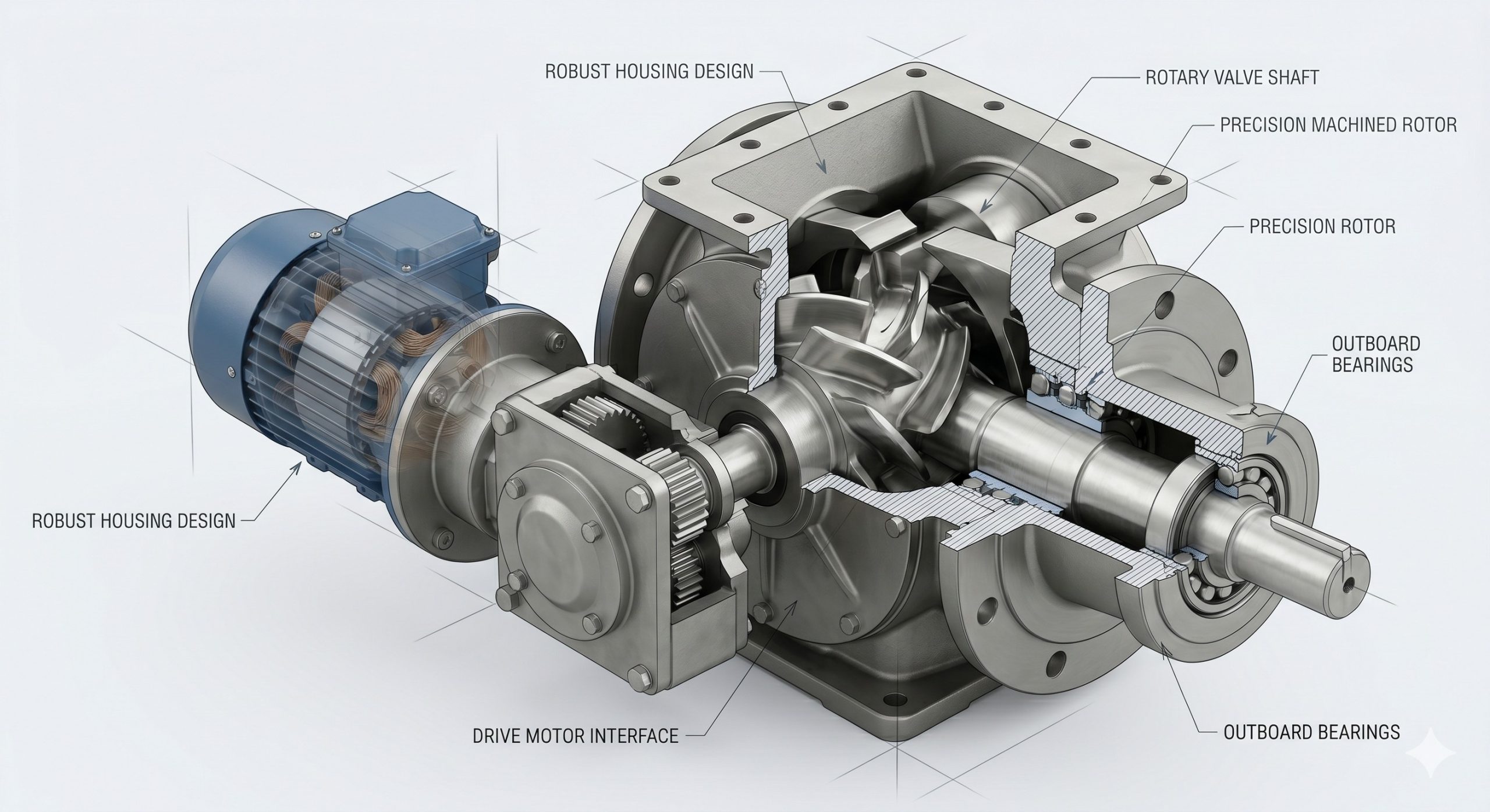 Quick-Clean Demountable Valve: Doebritz Biscuits Airlock Feeder | Sanitary Processing Standard - Image 3