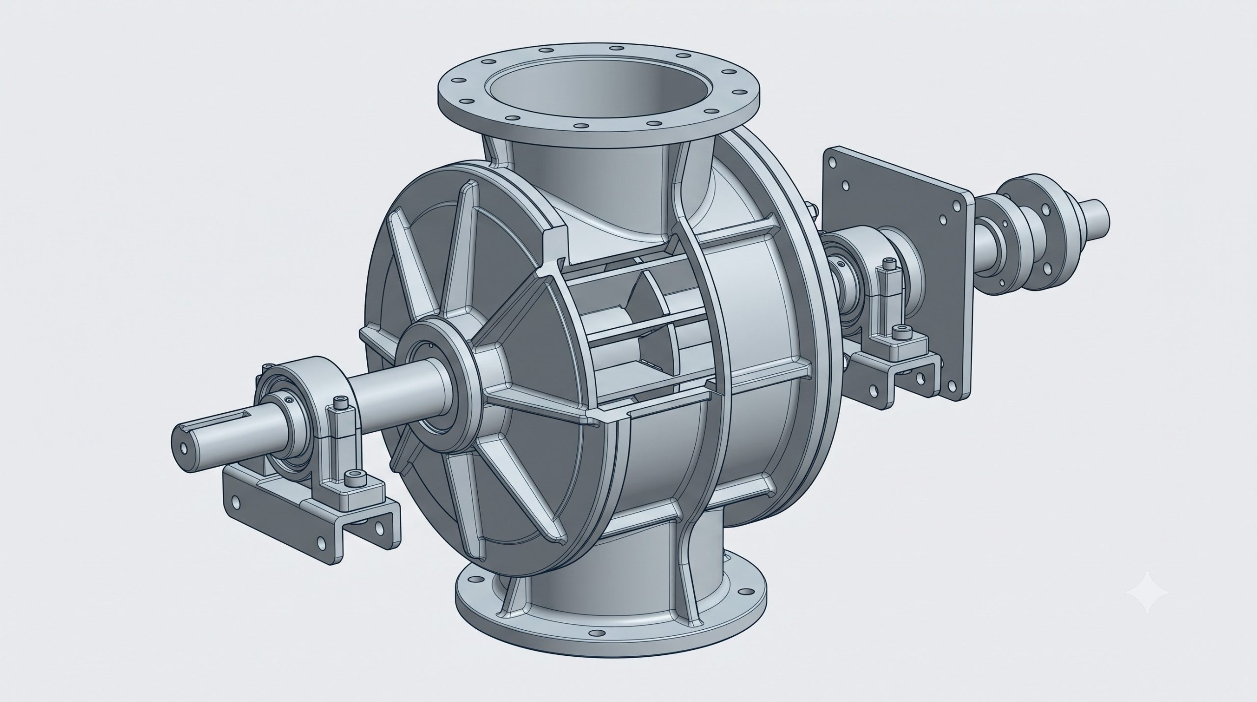 Manufacturer Supply: Doebritz Flour Airlock Feeder | Heavy-Duty Rotary Valve for Flour Mills & Pneumatic Conveying - Image 3