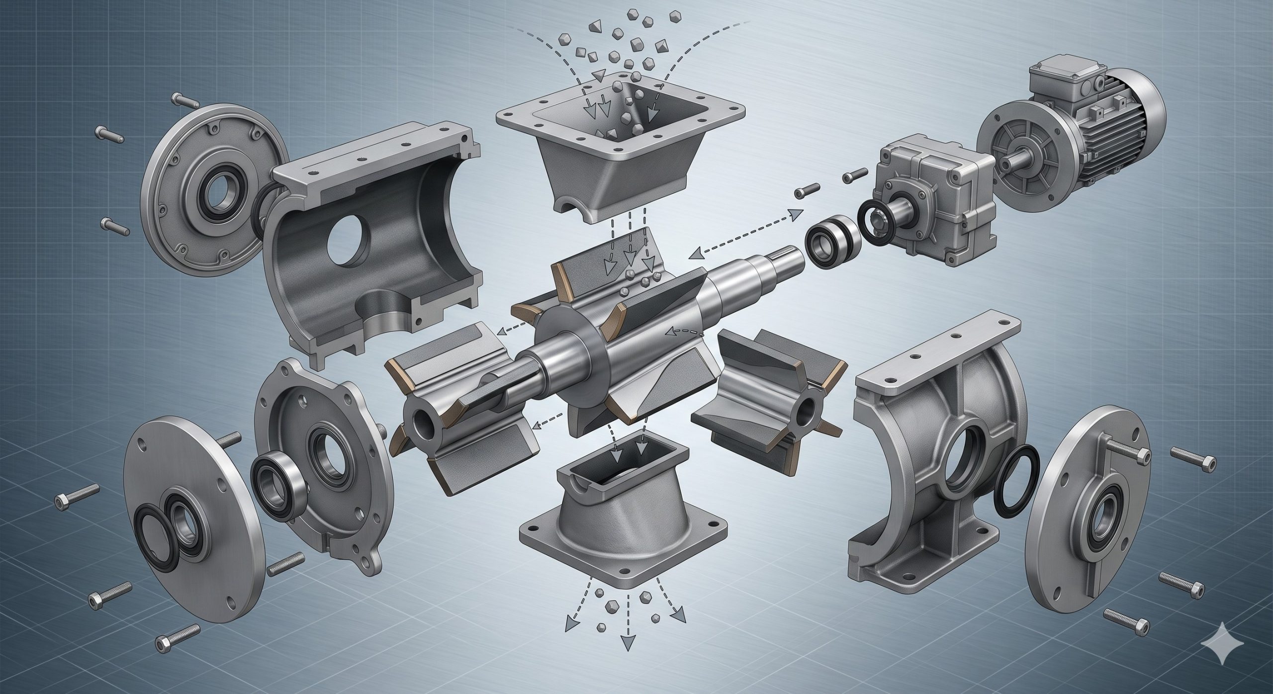 ATEX Zone 20/21 Compliant Valve: Doebritz Stainless Steel with Tungsten Carbide Coating Airlock Feeder | Certified Explosion Safety for Abrasive Powders scenario 2