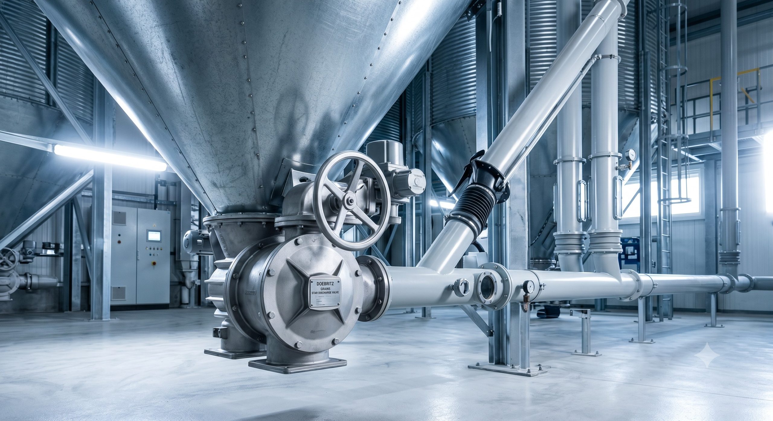Doebritz Grains Star Discharge Valve: ATEX Certified Airlock for High-Volumetric Silo Discharging | Precision CNC, Minimal Air Leakage scenario 1