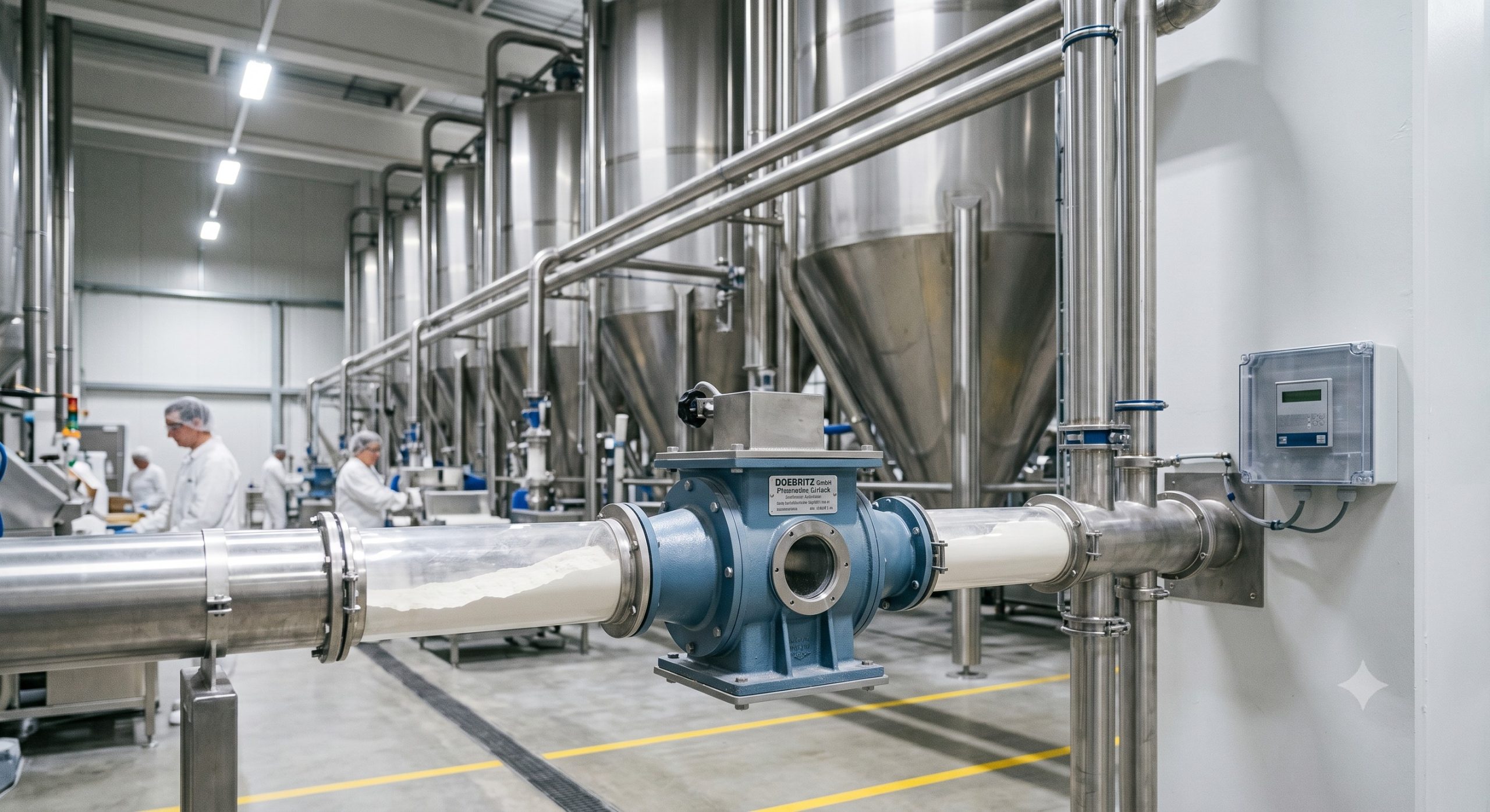 Doebritz Protein Powder Airlock Feeder | ATEX Certified Rotary Valve for Food & Pharma scenario 1