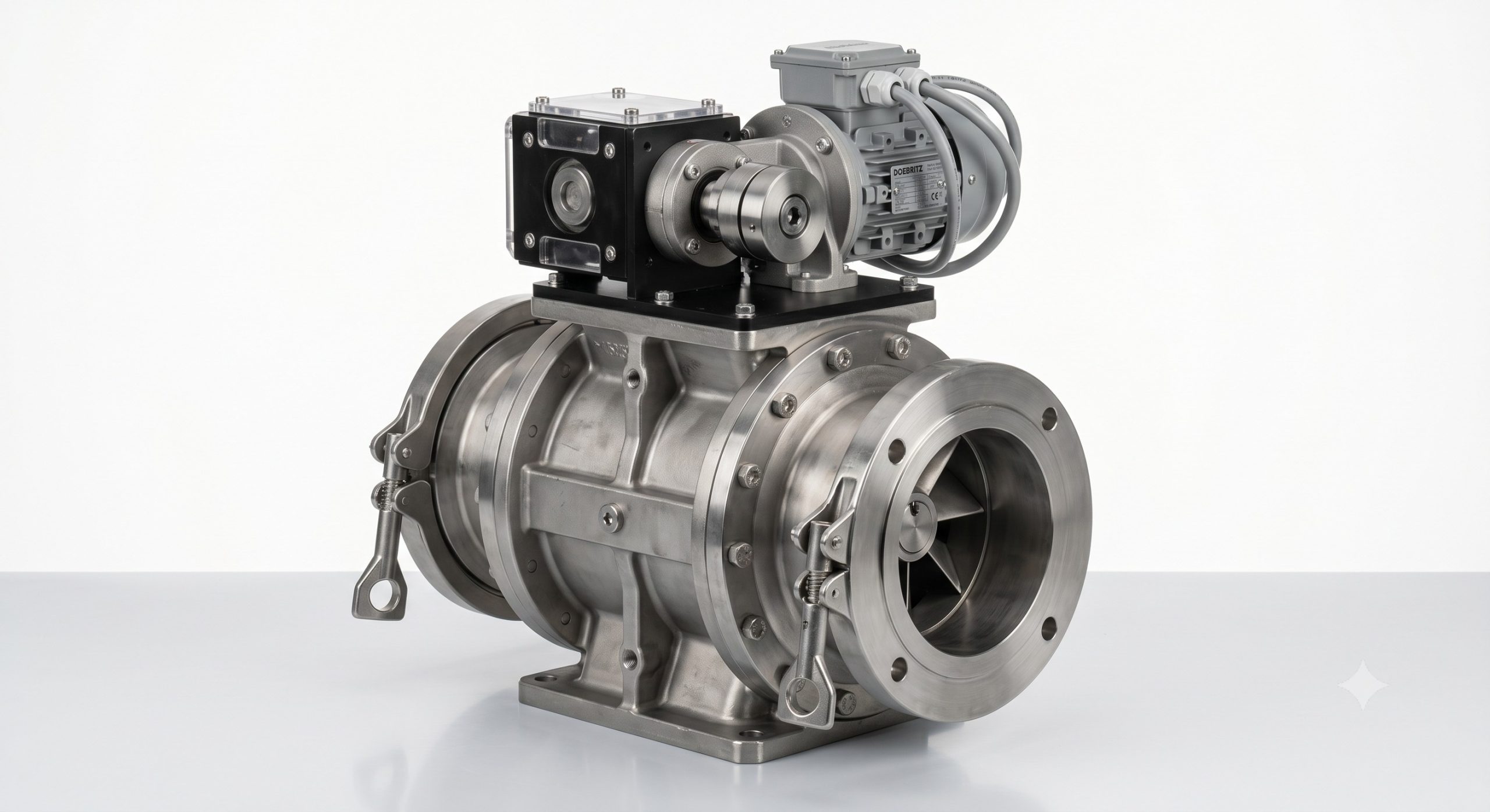Doebritz DBR-1237 Baking Products Star Discharge Valve | Sanitary Quick-Release Rotary Valve for Food Processing