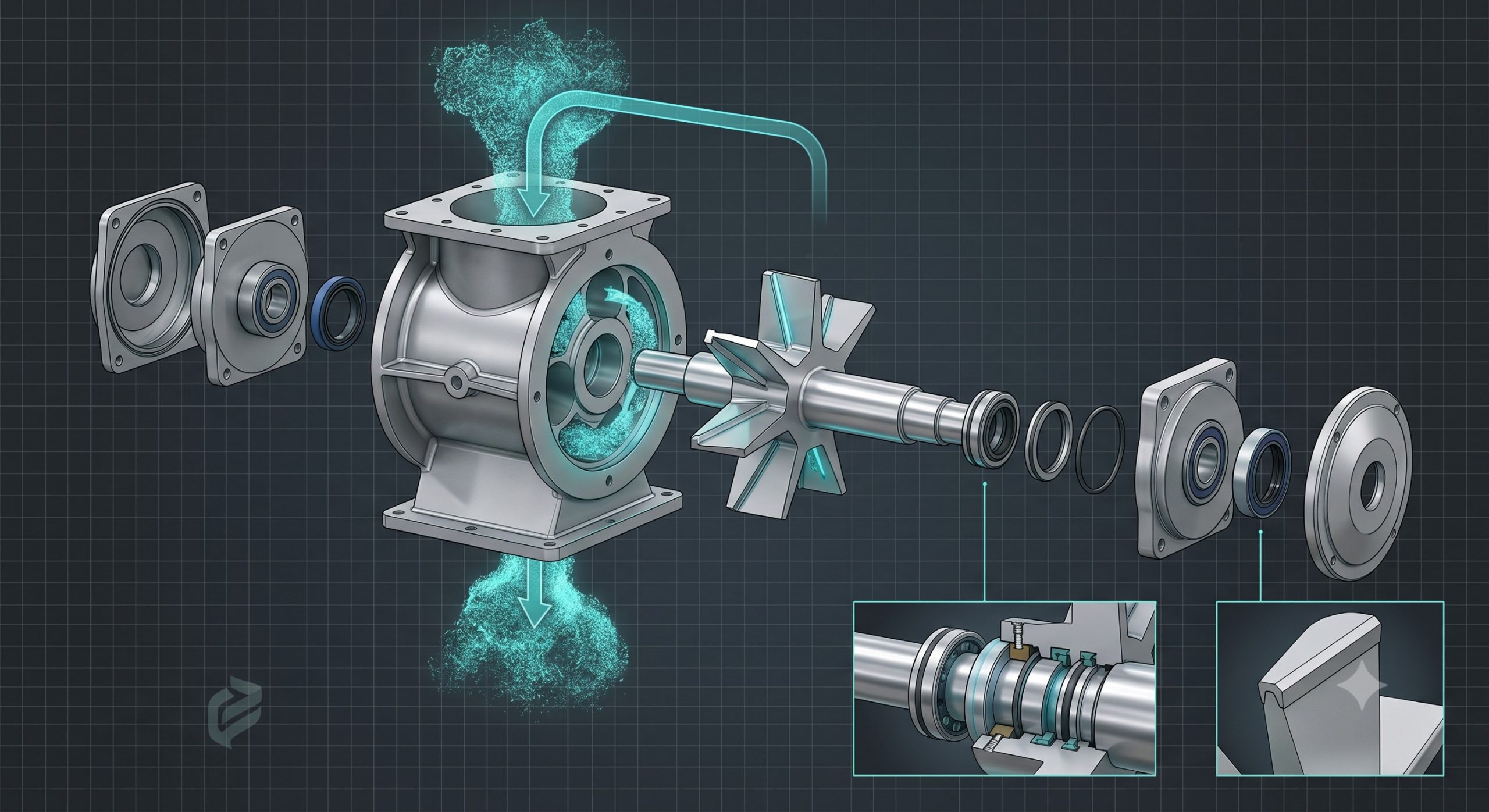 Doebritz Corn Flour Star Discharge Valve: Cast Stainless Steel - Minimal Air Leakage for Hygienic Food Lines scenario 2