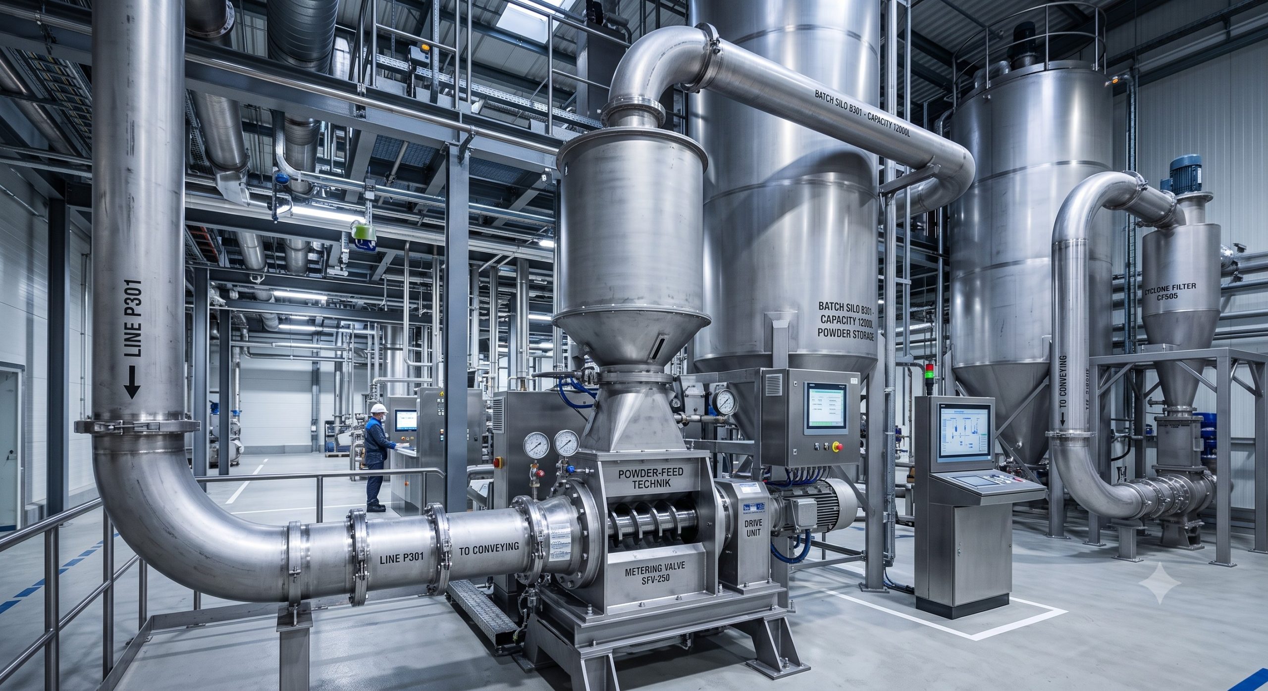 High Differential Pressure Valve: Doebritz Single Screw Powder Metering | Tested Airlock Tolerances scenario 1