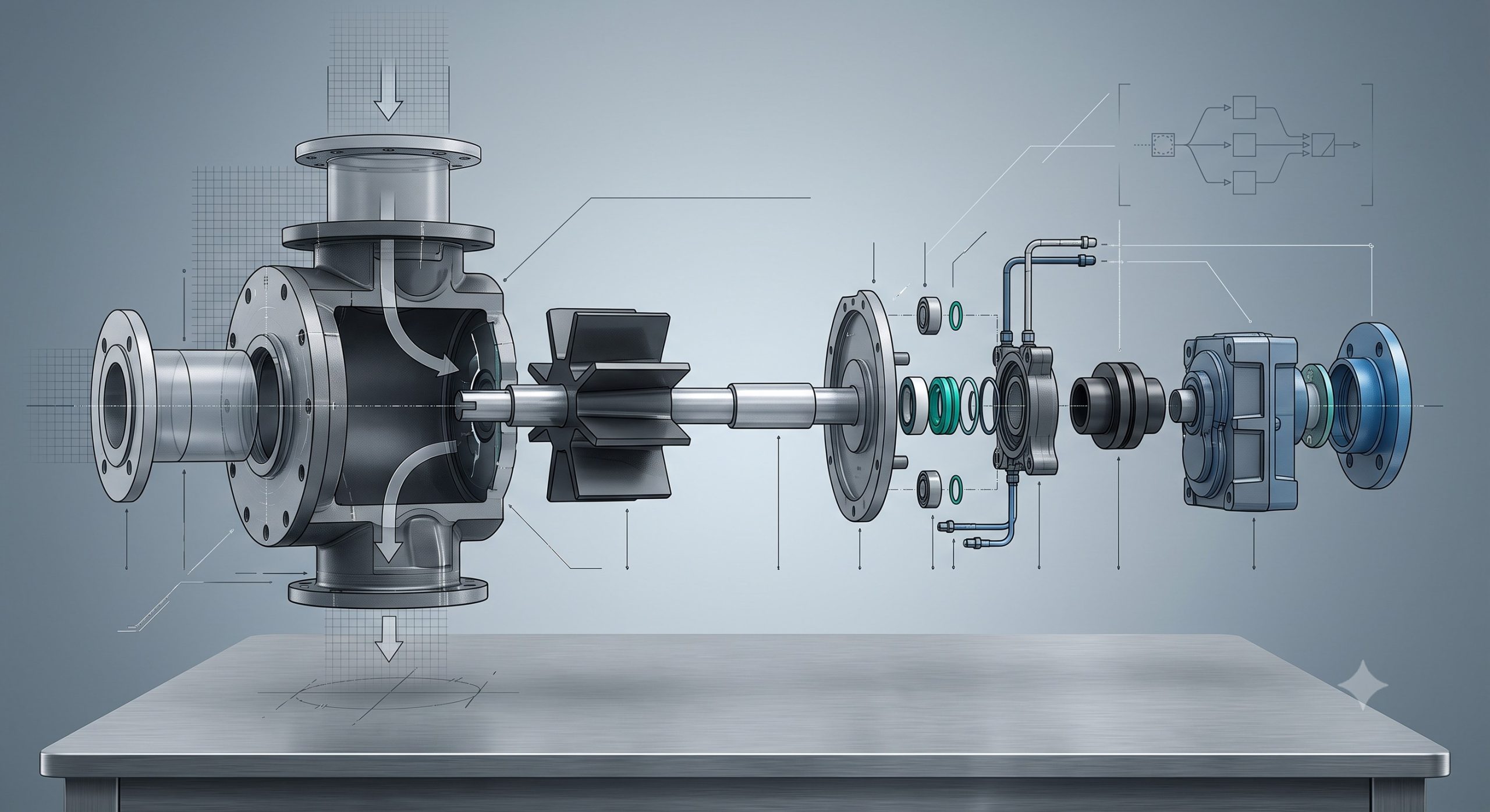 Pneumatic Conveying Feeder: Doebritz DBR-1237 Quick-Release Rotary Valve | Outboard Bearings Configuration scenario 2