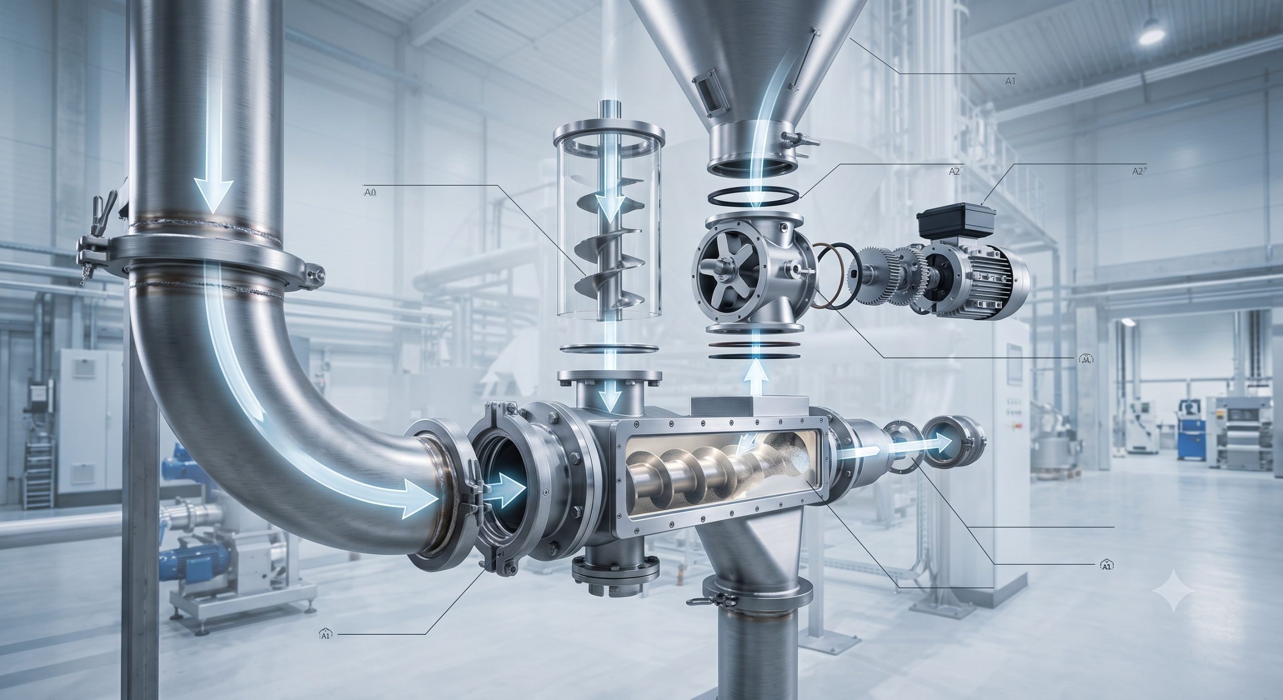 ATEX Zone 20/21 Compliant Valve: Doebritz high-accuracy powder dosing screw | Certified Explosion Safety scenario 2