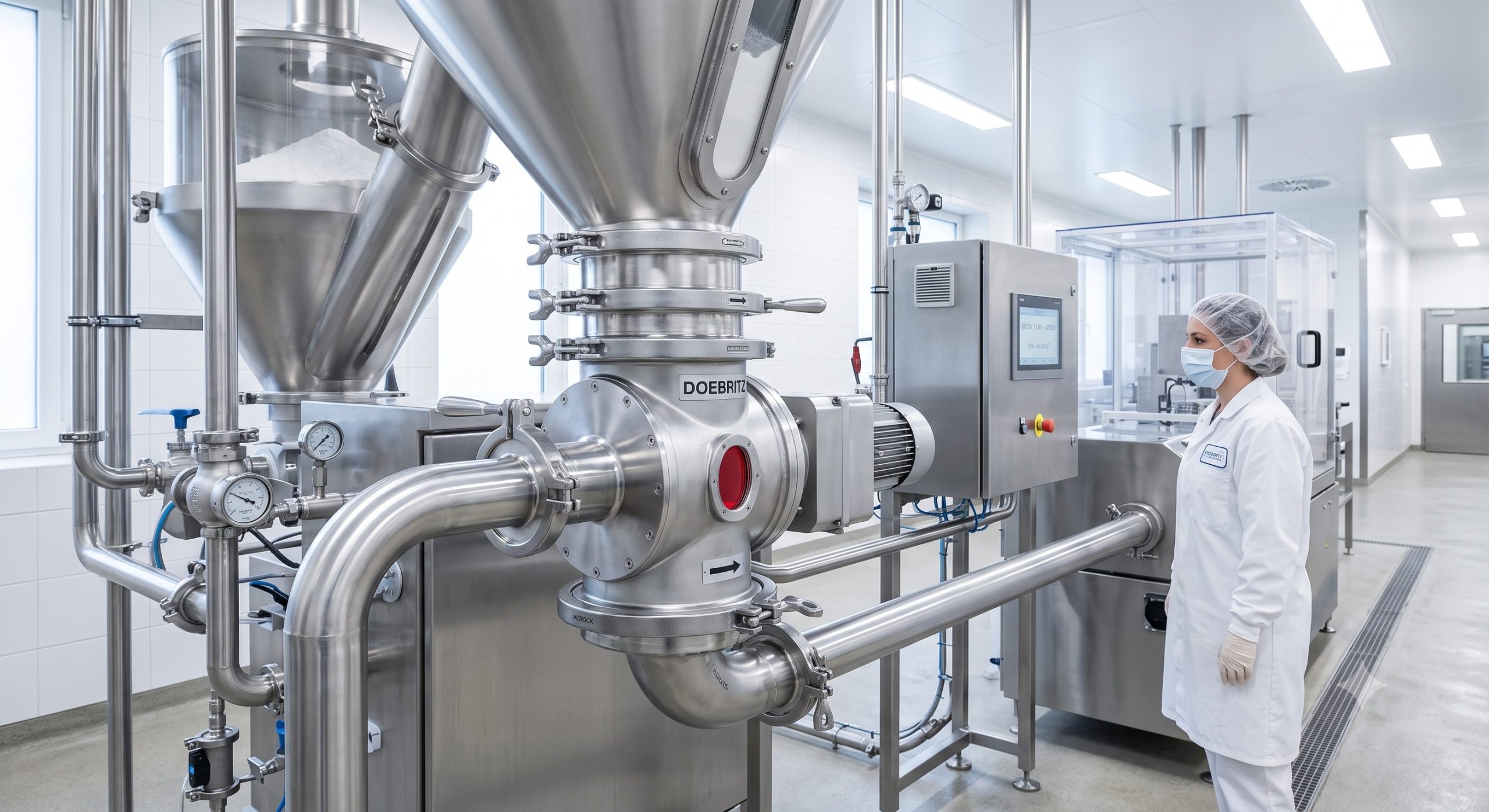 Quick-Clean Demountable Valve: Doebritz Sanitary Quick-Release Rotary Airlock | ATEX & GMP Standard scenario 1