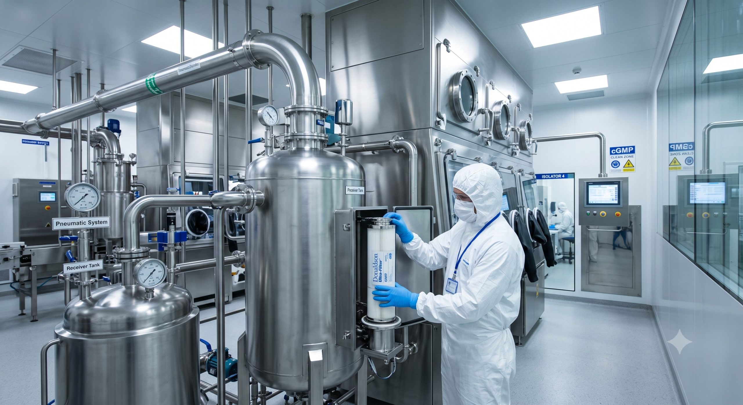 Quick-Clean Demountable Valve: Doebritz cleanroom sanitary filter | Sanitary Processing Standard scenario 1