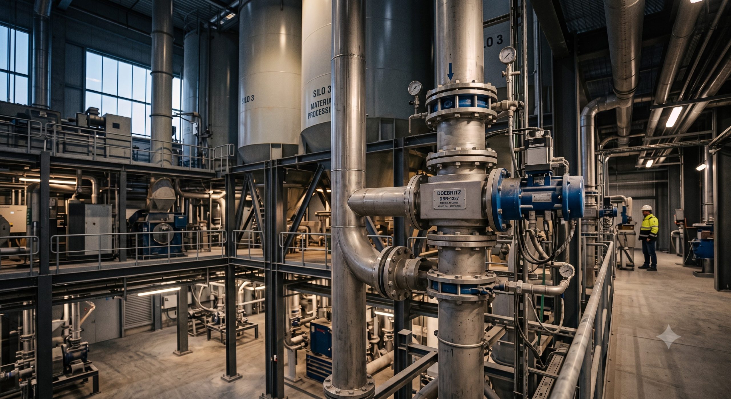 Doebritz DBR-1237 Heavy-Duty Powder Metering Valve | ATEX Zone 20/21 Certified Rotary Airlock with Minimal Leakage scenario 1
