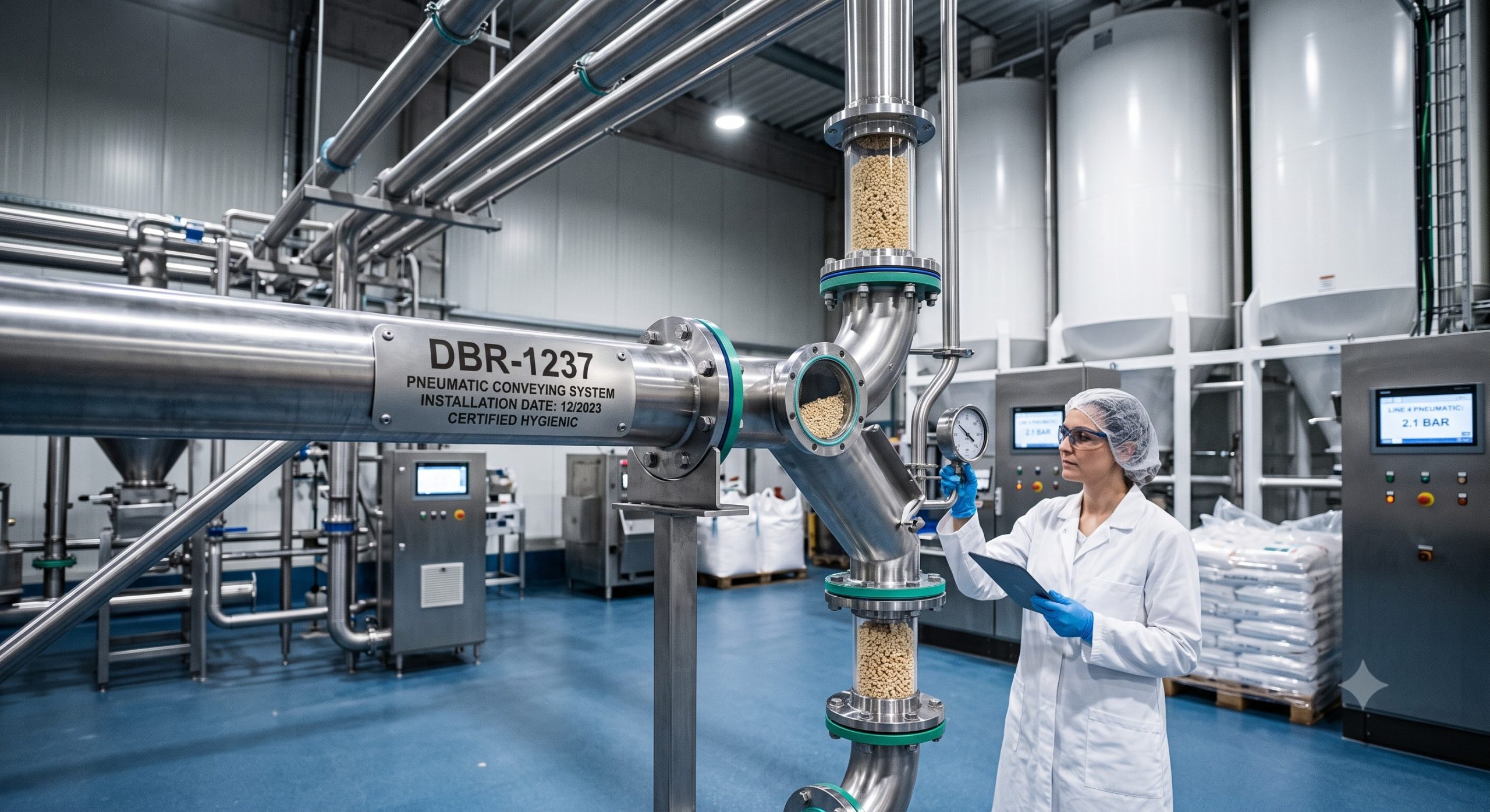 Quick-Clean Demountable Valve: Doebritz DBR-1237 Gravity Rotary Valve | Sanitary Processing Standard scenario 1