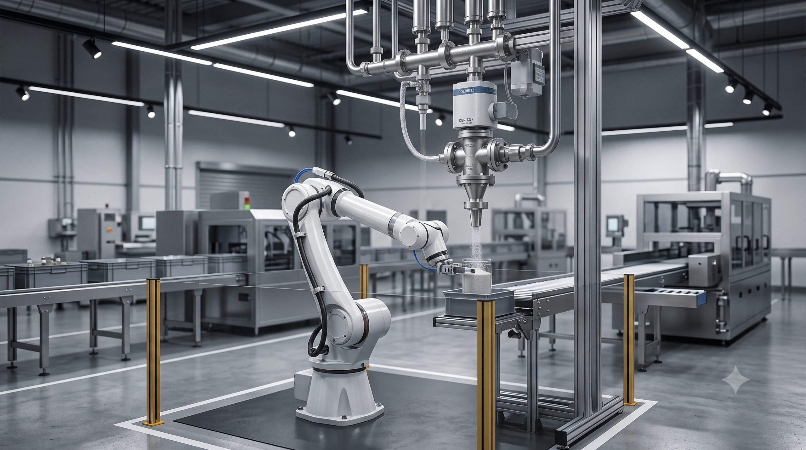ATEX Zone 20/21 Compliant Valve: Doebritz DBR-1237 Collaborative Robotic Feeding Stations | Certified Explosion Safety scenario 1