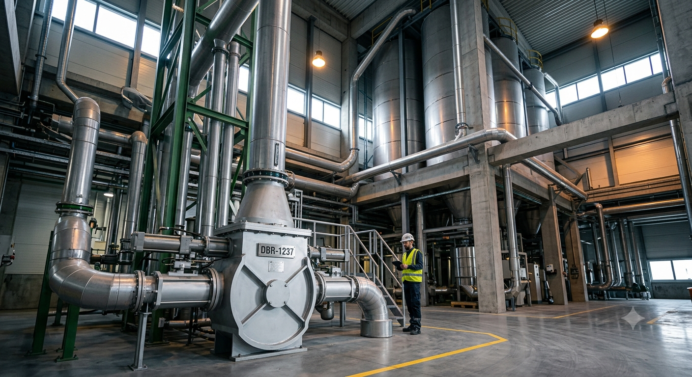 Quick-Clean Demountable Valve: Doebritz DBR-1237 Gravity Diverter | Sanitary Processing Standard scenario 1