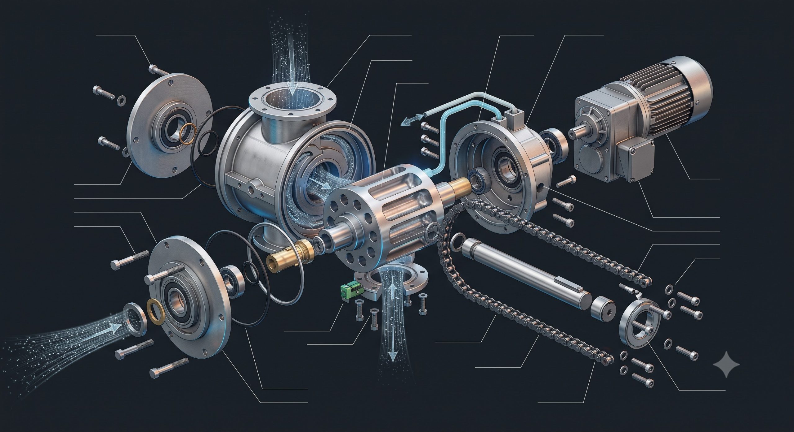 ATEX Zone 20/21 Compliant Valve: Doebritz DBR-1237 Gravity Rotary Valve | Certified Explosion Safety for Bulk Solids scenario 2