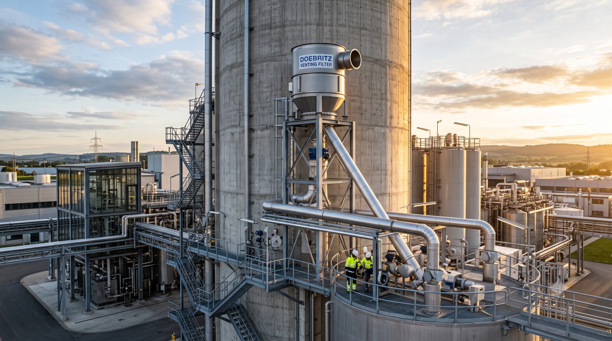 ATEX Zone 20/21 Compliant Valve: Doebritz Stainless Steel Venting Filter | Certified Explosion Safety for Powder Processing scenario 1
