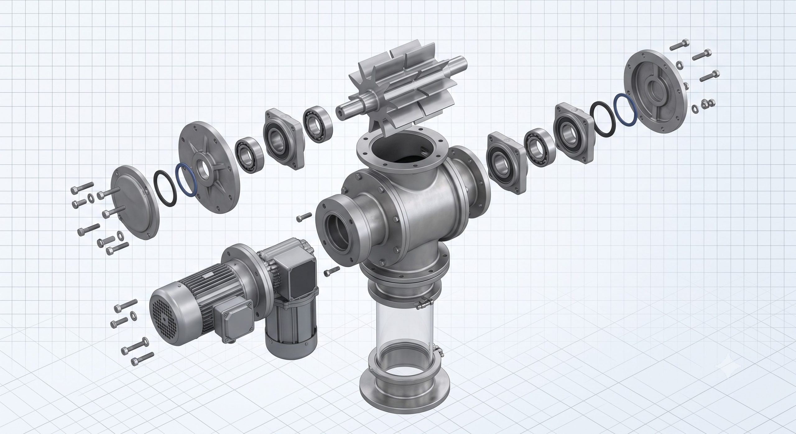 ATEX Zone 20/21 Compliant Valve: Doebritz Drop-Through Rotary Valve Slimline | Certified Explosion Safety scenario 2