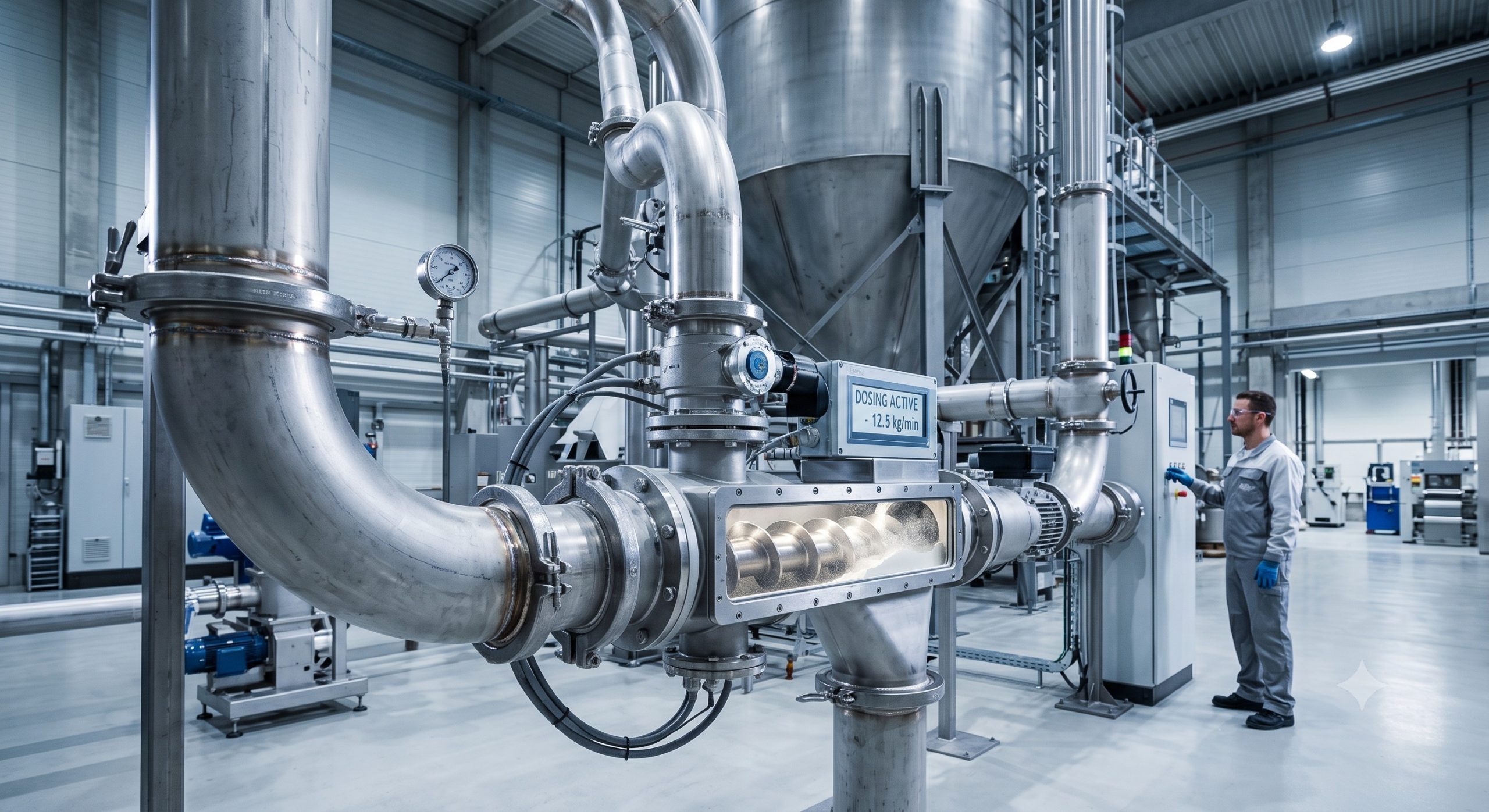 ATEX Zone 20/21 Compliant Valve: Doebritz high-accuracy powder dosing screw | Certified Explosion Safety scenario 1