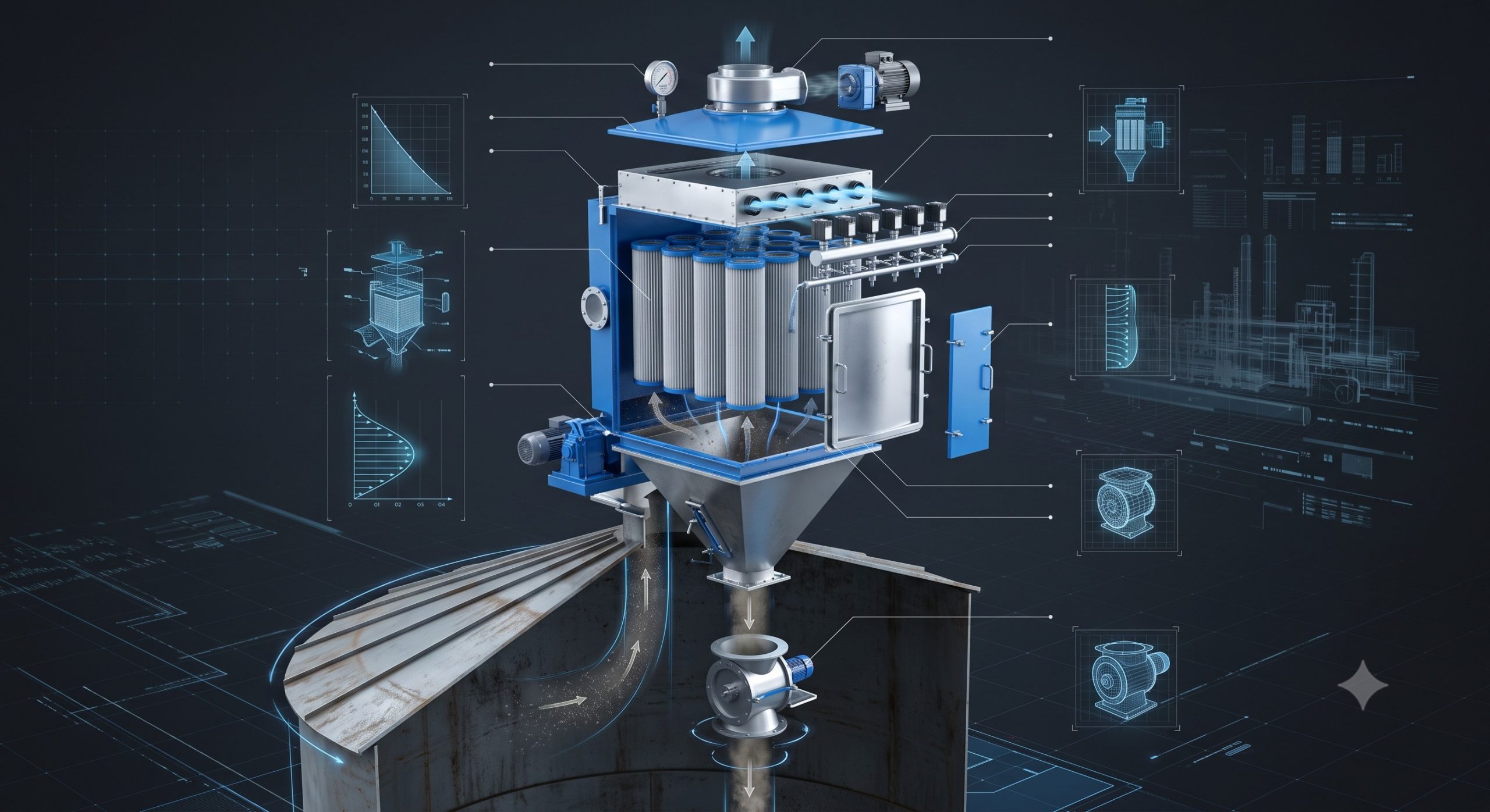 ATEX Zone 20/21 Compliant Valve: Doebritz Silo Top Venting Filter | Certified Explosion Safety for Dust Collection scenario 2