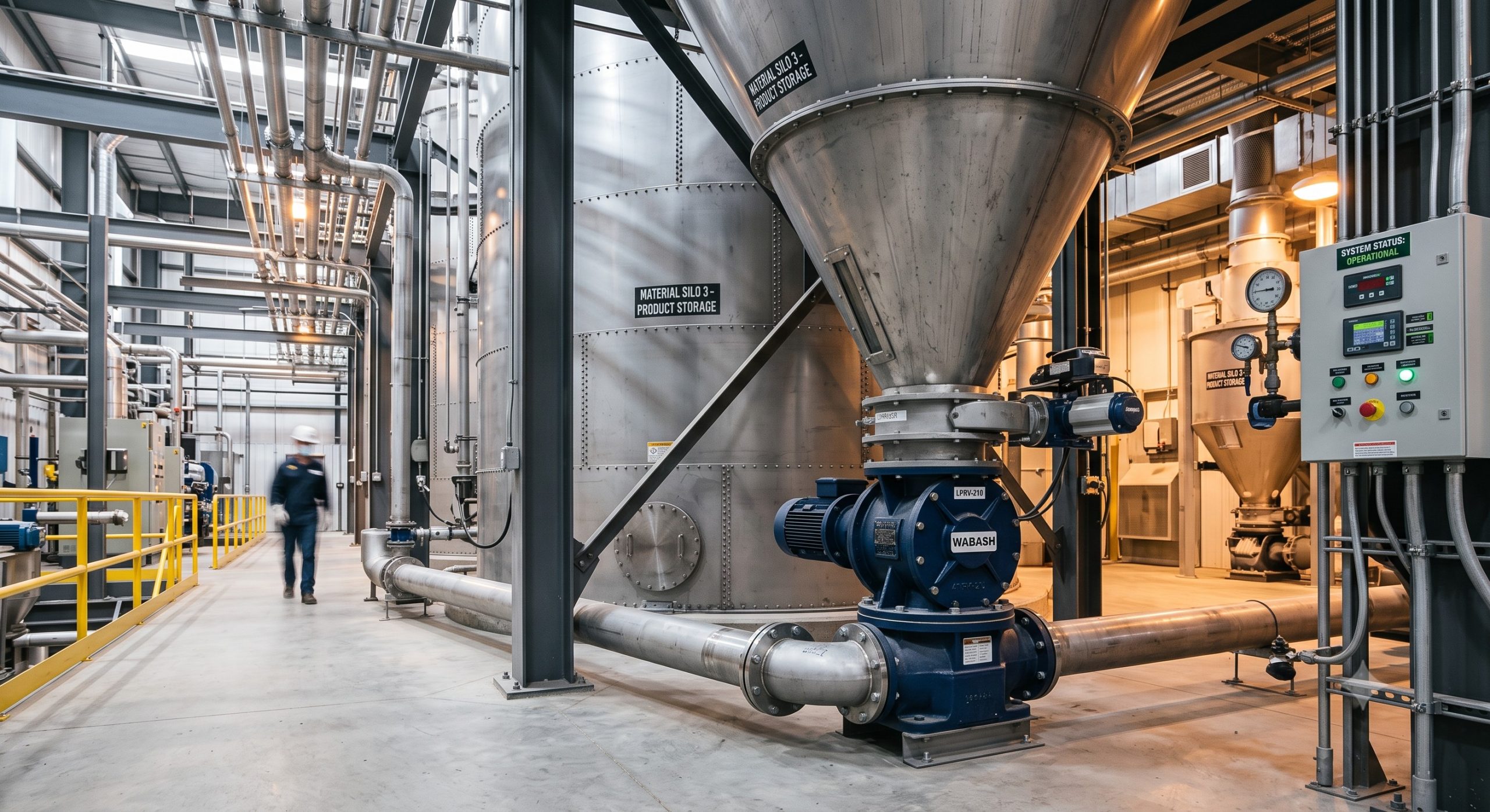Doebritz Low Profile Rotary Valve for Powder: Cast Iron / Stainless Steel - Minimal Air Leakage scenario 1